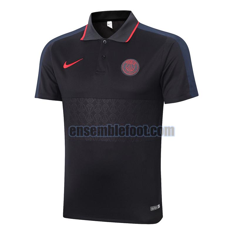 maillots polo paris saint germain 2020-2021 noir(rouge)