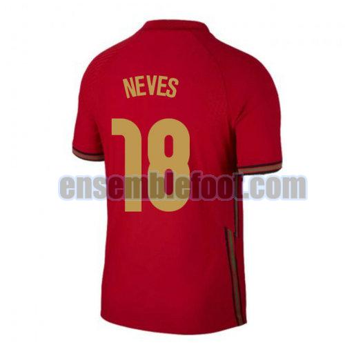 maillots portugal 2020-2021 domicile neves 18