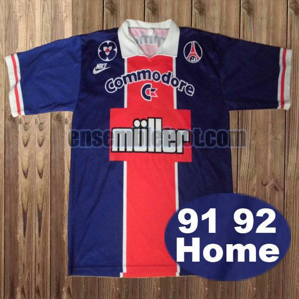 maillots psg 1991-1992 bleu domicile