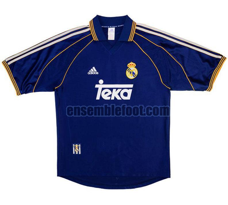 maillots real madrid 1998-1999 bleu exterieur