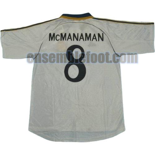 maillots real madrid 1999-2000 thaïlande domicile mc manaman 8