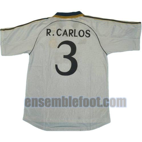 maillots real madrid 1999-2000 thaïlande domicile r.carlos 3