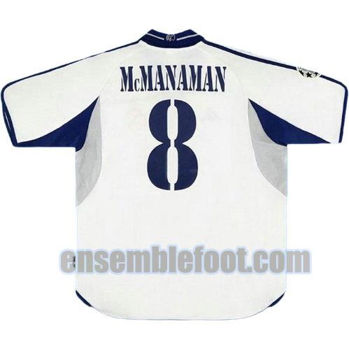 maillots real madrid 2001-2002 thaïlande domicile mcmanaman 8