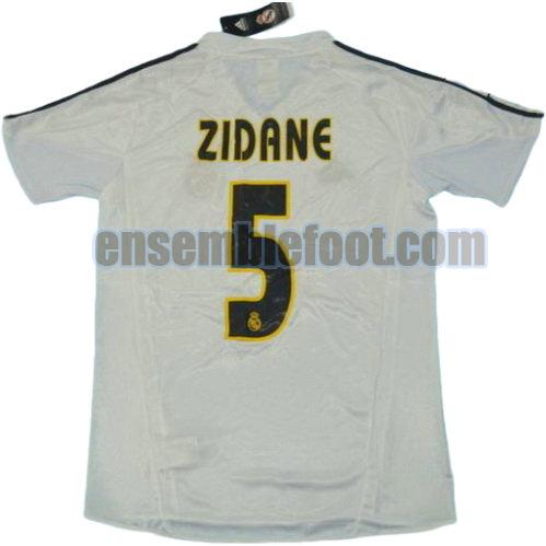 maillots real madrid 2003-2004 thaïlande domicile zidane 5