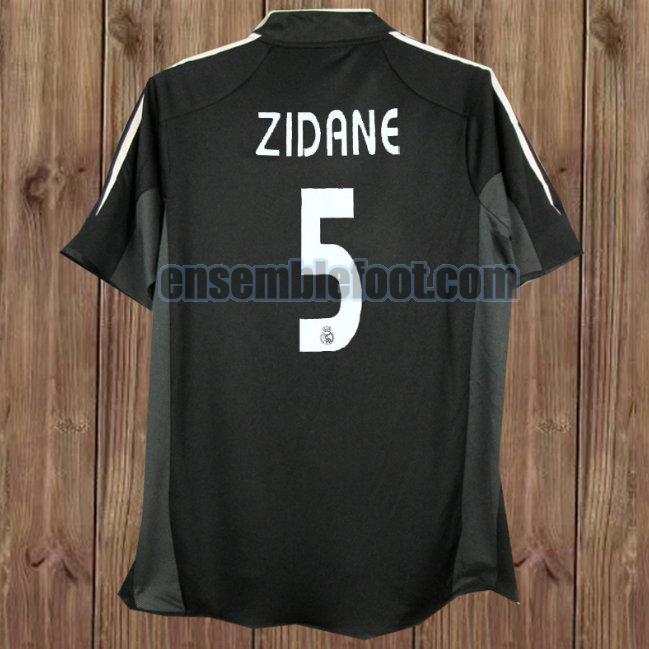 maillots real madrid 2004-2005 noir exterieur zidane 5