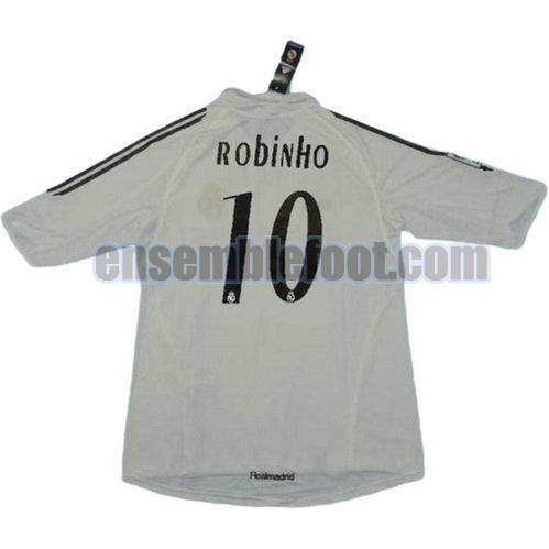 maillots real madrid 2005-2006 thaïlande domicile robinho 10