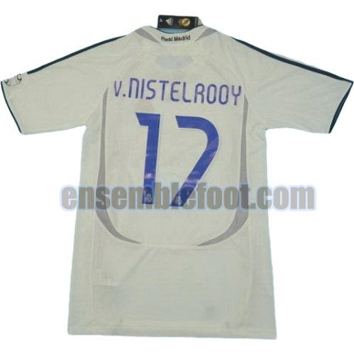 maillots real madrid 2006-2007 thaïlande domicile van nistelrooy 17