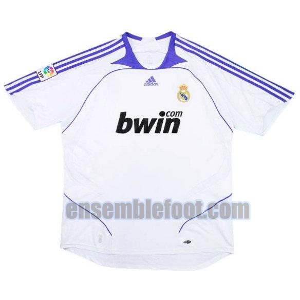 maillots real madrid 2007-2008 blanc domicile