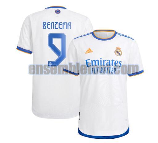 maillots real madrid 2021-2022 domicile benzema 9