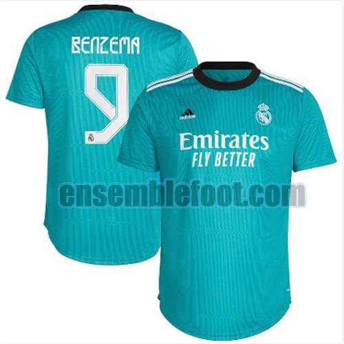 maillots real madrid 2021-2022 troisième benzema 9