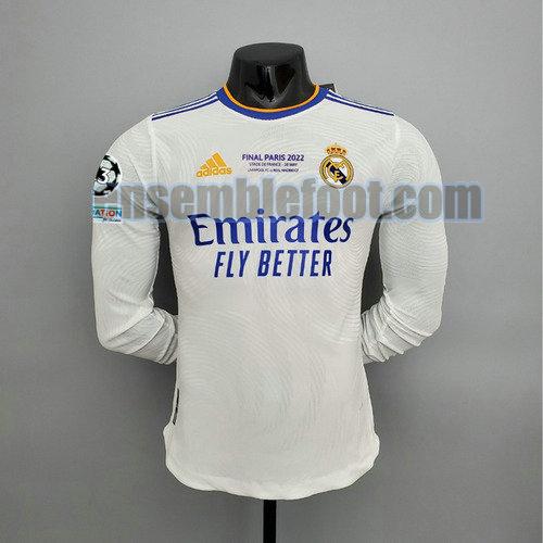 maillots real madrid 2021-2022 manches longues domicile