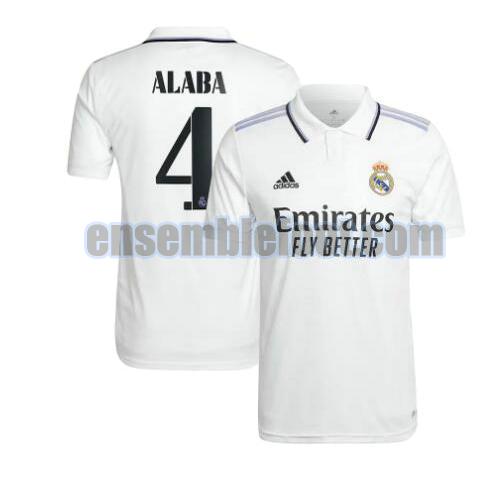 maillots real madrid 2022-2023 domicile alaba 4