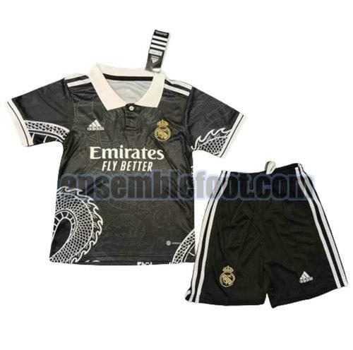 maillots real madrid 2023-2024 enfant pattern noir