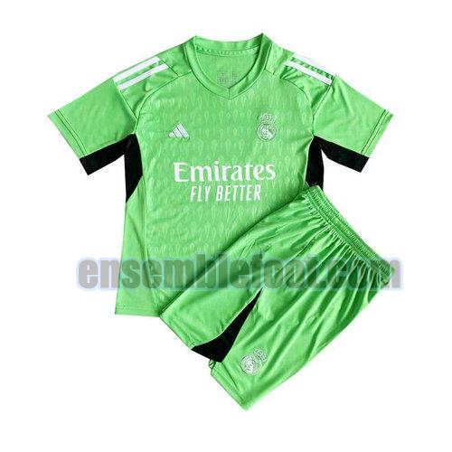 maillots real madrid 2023-2024 enfant vert gardien