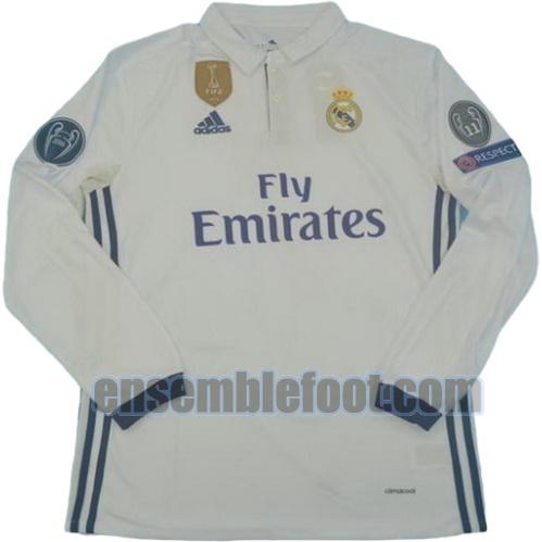 maillots real madrid ucl 2016-2017 thaïlande manches longues domicile