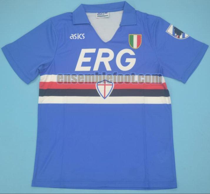 maillots sampdoria 1991-1992 bleu domicile