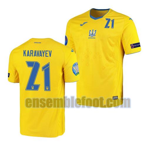 maillots ukraine 2021 domicile oleksandr karavayev 21