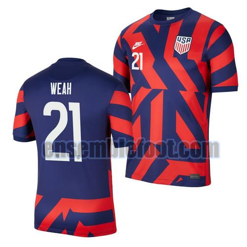 maillots usa 2021-2022 exterieur timothy weah 13