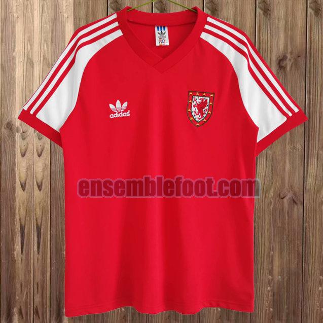 maillots wales 1982 rouge domicile