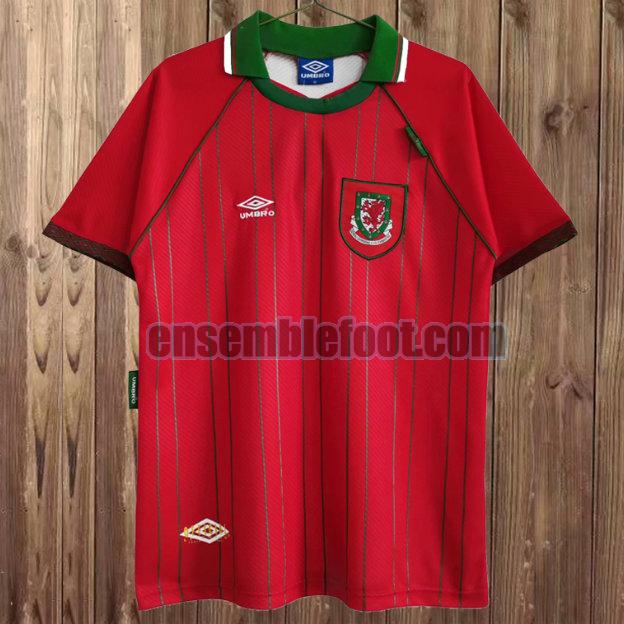 maillots wales 1994-1996 rouge domicile