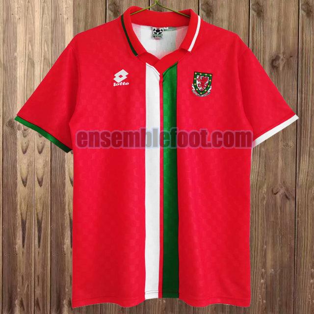 maillots wales 1996-1998 rouge domicile