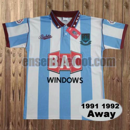 maillots west ham united 1991-1992 exterieur