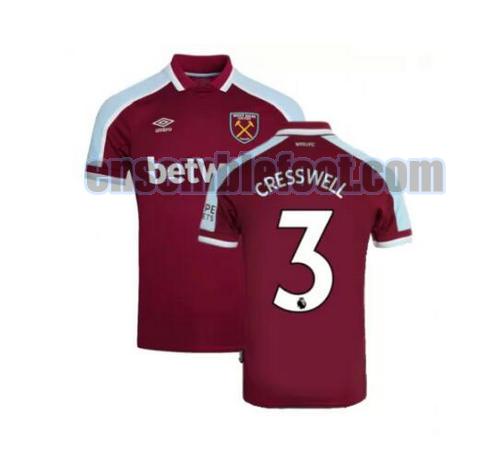 maillots west ham united 2021-2022 domicile cresswell 3