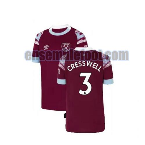 maillots west ham united 2022-2023 domicile cresswell 3