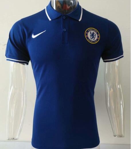 t-shirt polo homme Chelsea 2020 bleu