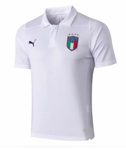 t-shirt polo homme Italie 2020 blanc