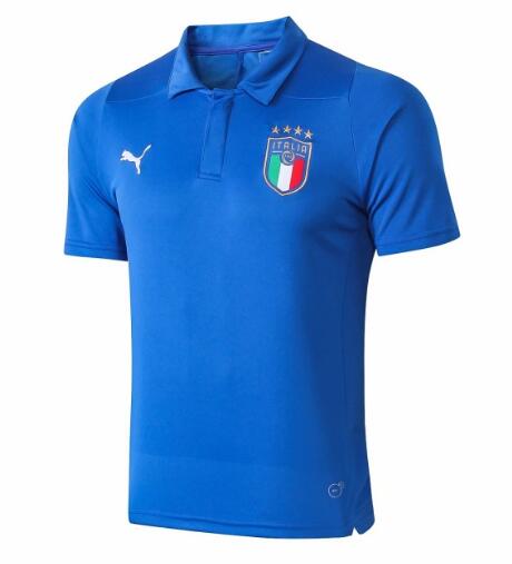 t-shirt polo homme Italie 2020 bleu