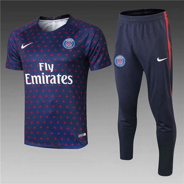t-shirt polo homme PSG 2019 Bleu