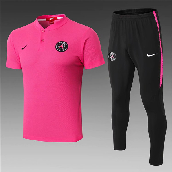 t-shirt polo homme PSG 2019 Rose