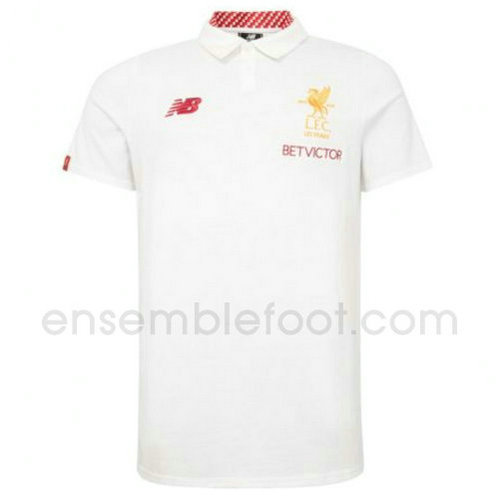 t-shirt polo homme liverpool 2017-2018 blanc