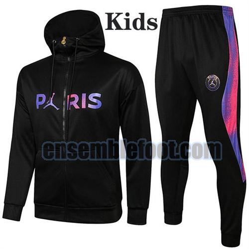 veste de sport zippée veste de sport zippée à petit prix paris saint germain 2021-2022 enfant noir
