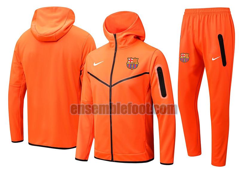 veste à capuche barcelone 2022-2023 orange